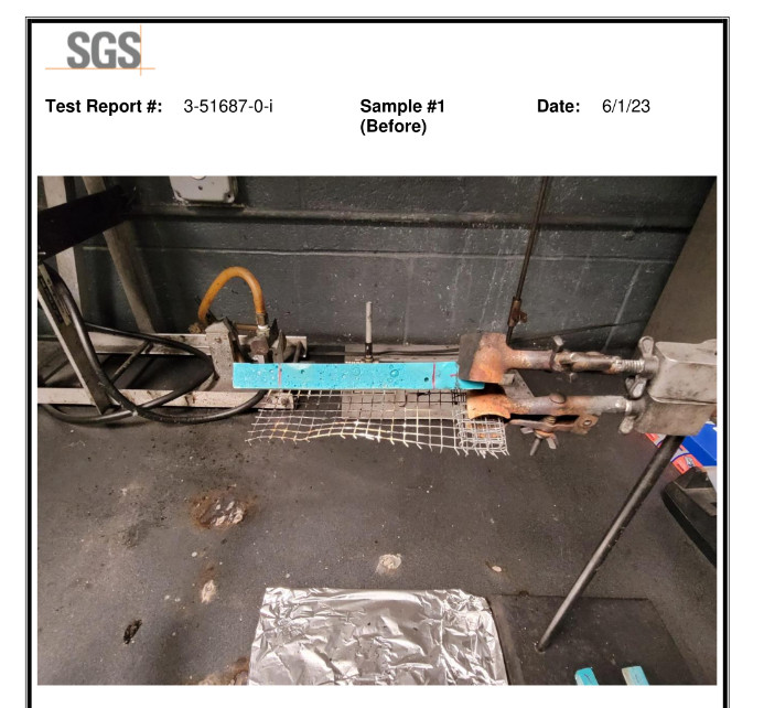 Muestra ensayada SGS — Antes