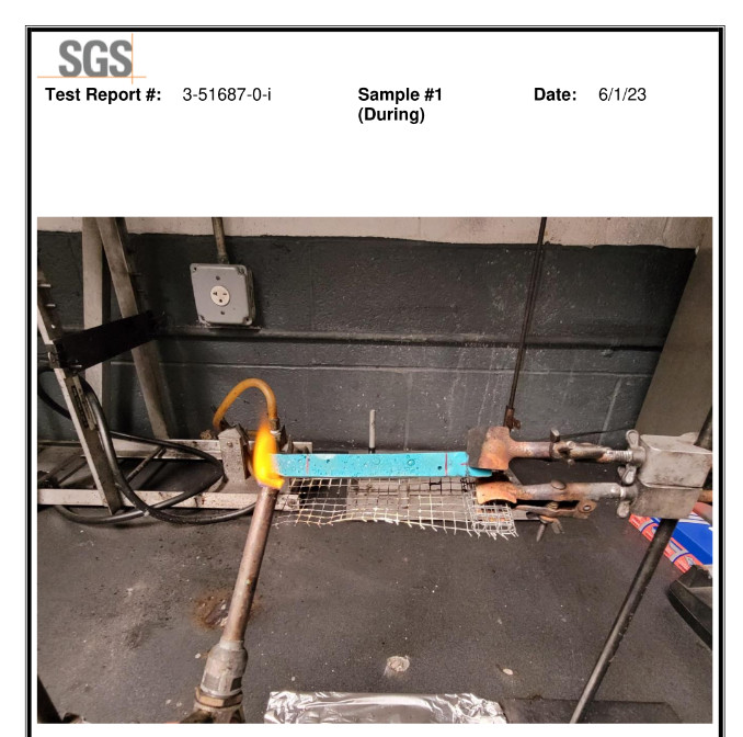 Muestra ensayada SGS — Durante